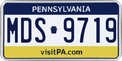 PA license plate MDS9719