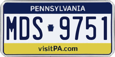 PA license plate MDS9751