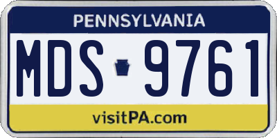 PA license plate MDS9761