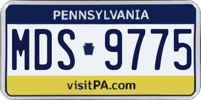 PA license plate MDS9775