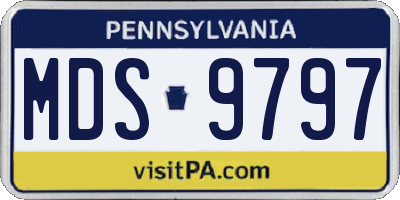 PA license plate MDS9797