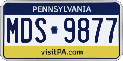 PA license plate MDS9877