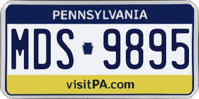 PA license plate MDS9895
