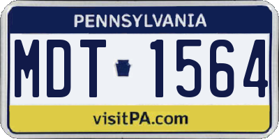 PA license plate MDT1564
