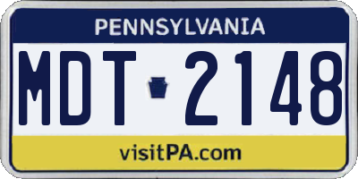 PA license plate MDT2148