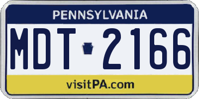 PA license plate MDT2166