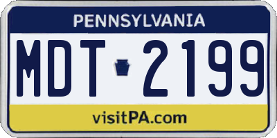 PA license plate MDT2199