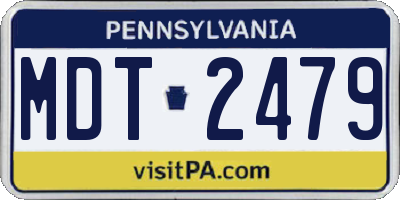 PA license plate MDT2479