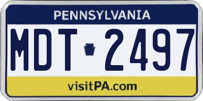 PA license plate MDT2497