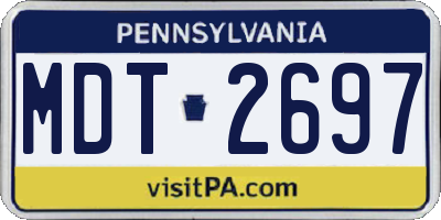 PA license plate MDT2697