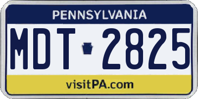 PA license plate MDT2825