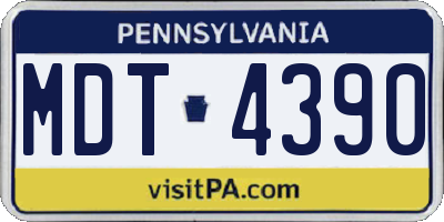 PA license plate MDT4390