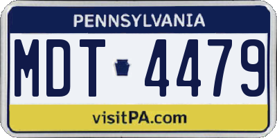 PA license plate MDT4479