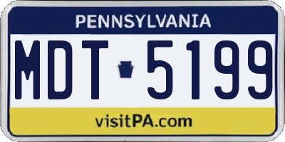 PA license plate MDT5199