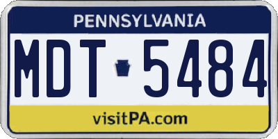PA license plate MDT5484