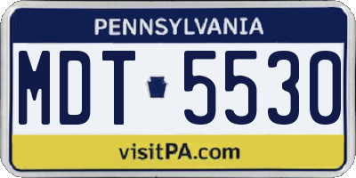 PA license plate MDT5530