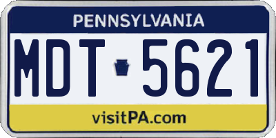 PA license plate MDT5621