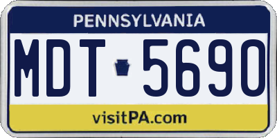 PA license plate MDT5690
