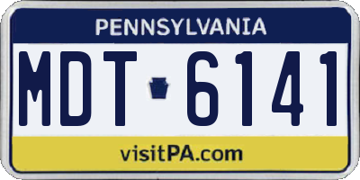 PA license plate MDT6141
