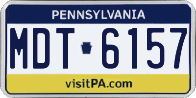 PA license plate MDT6157