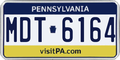 PA license plate MDT6164