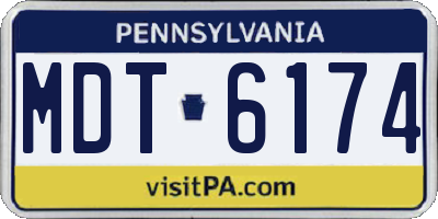 PA license plate MDT6174