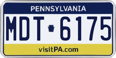 PA license plate MDT6175
