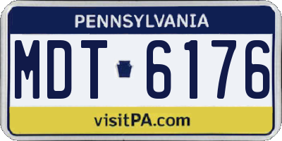 PA license plate MDT6176