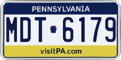 PA license plate MDT6179