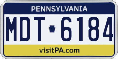PA license plate MDT6184