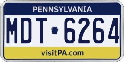PA license plate MDT6264