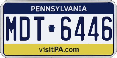PA license plate MDT6446