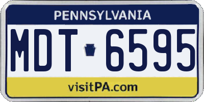 PA license plate MDT6595