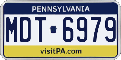 PA license plate MDT6979
