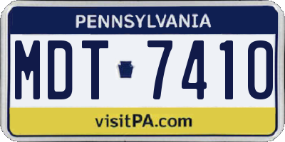 PA license plate MDT7410