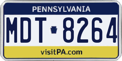 PA license plate MDT8264
