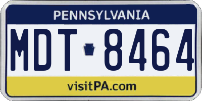 PA license plate MDT8464