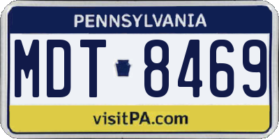 PA license plate MDT8469