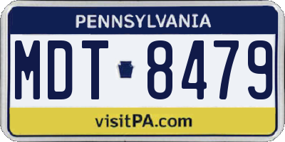 PA license plate MDT8479