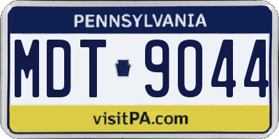 PA license plate MDT9044