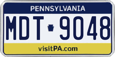 PA license plate MDT9048