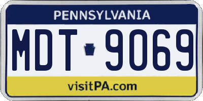 PA license plate MDT9069