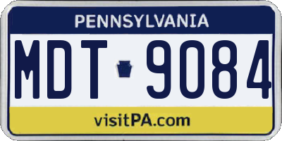PA license plate MDT9084
