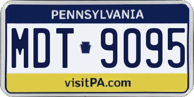 PA license plate MDT9095