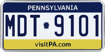 PA license plate MDT9101