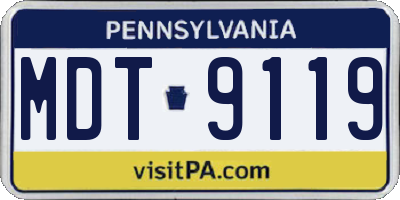 PA license plate MDT9119