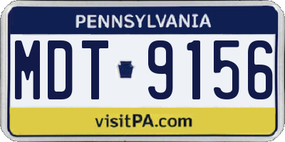 PA license plate MDT9156