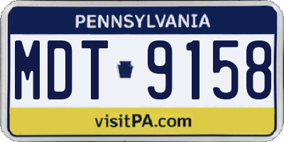 PA license plate MDT9158