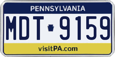 PA license plate MDT9159