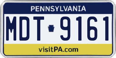 PA license plate MDT9161